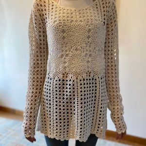 Free People Vintage 70s Crochet Tunic Coverup 4
